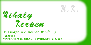 mihaly kerpen business card